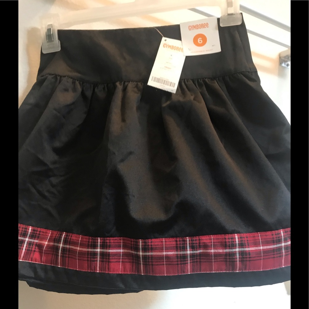 Gymboree Holiday Skirt with Plaid Trim